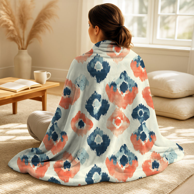 Couverture chaude Meadow Ikat I - Boho