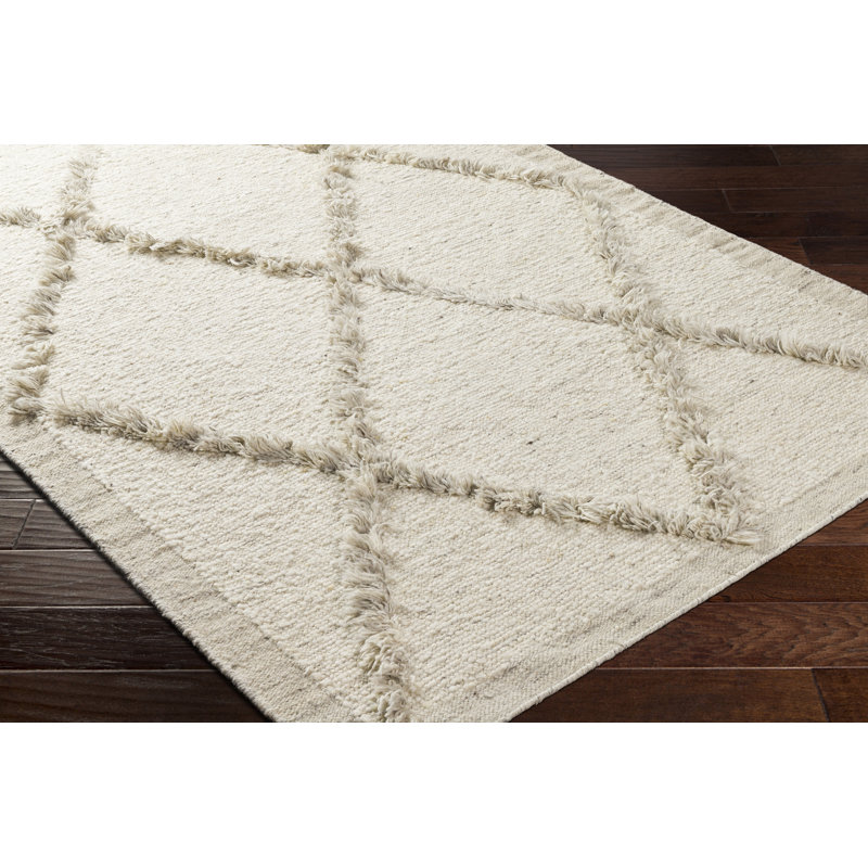 Wool Geometric Area Rug, Rectangle 2' x 3'
