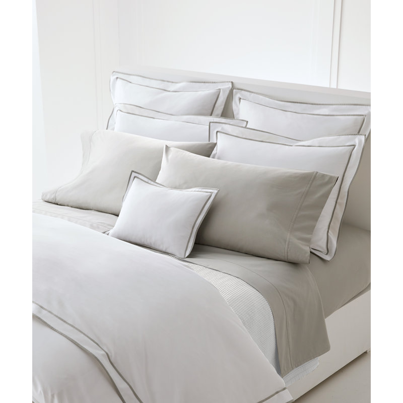 Spencer Sateen Pillowcase King Set of 2, Stone Gray, King