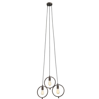 Luminaire suspendu géométrique 3 lumières grappe Marblehead