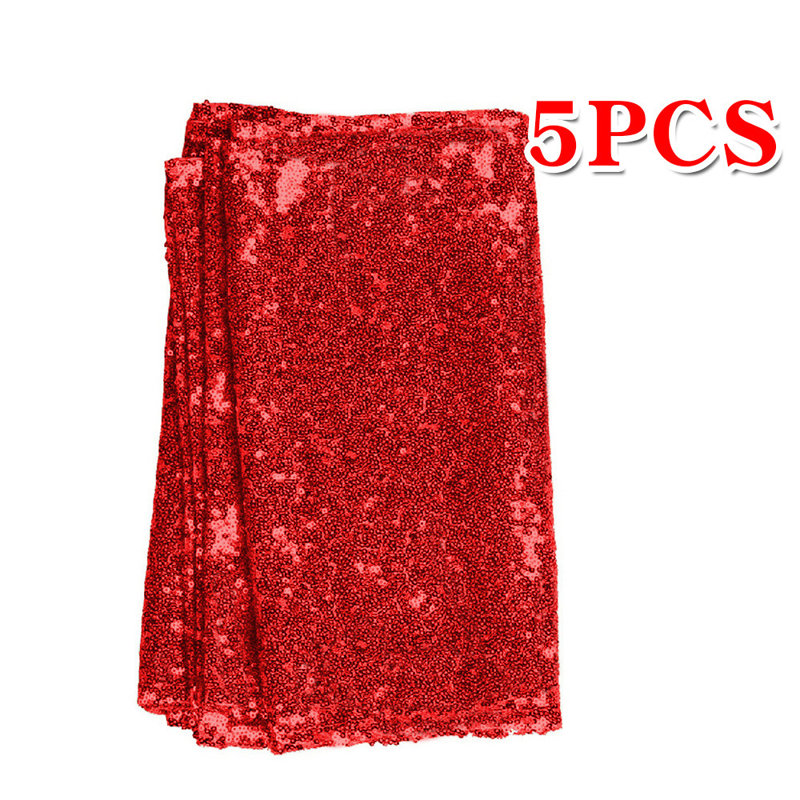 Chemin de table jetables poly-Coated scintillant paillettes, Rouge