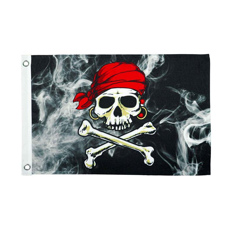 Drapeau Smokin 'Pirate, H 12 po x l 18 po
