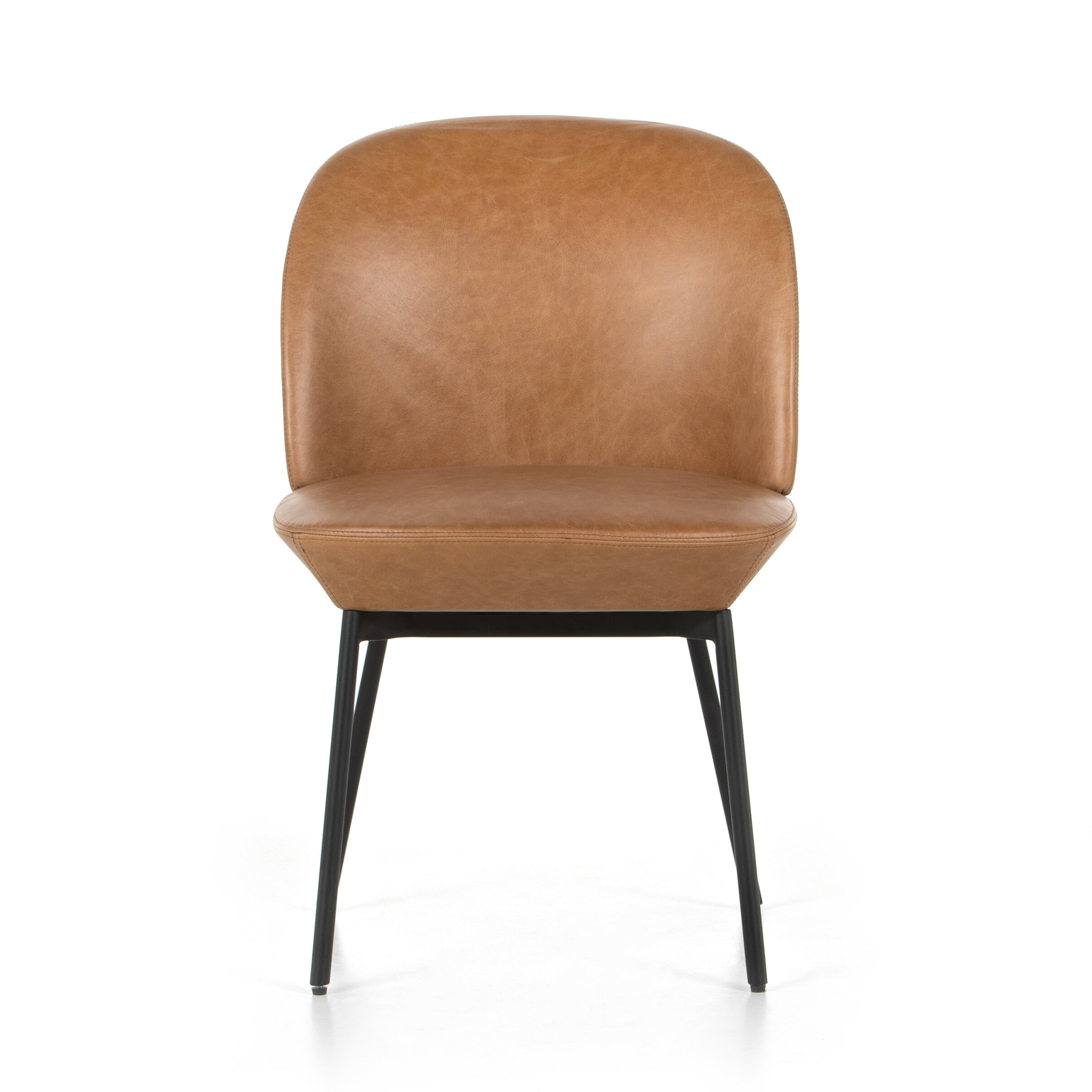 17 Stories Leather Solid Back Side Chair Wayfair