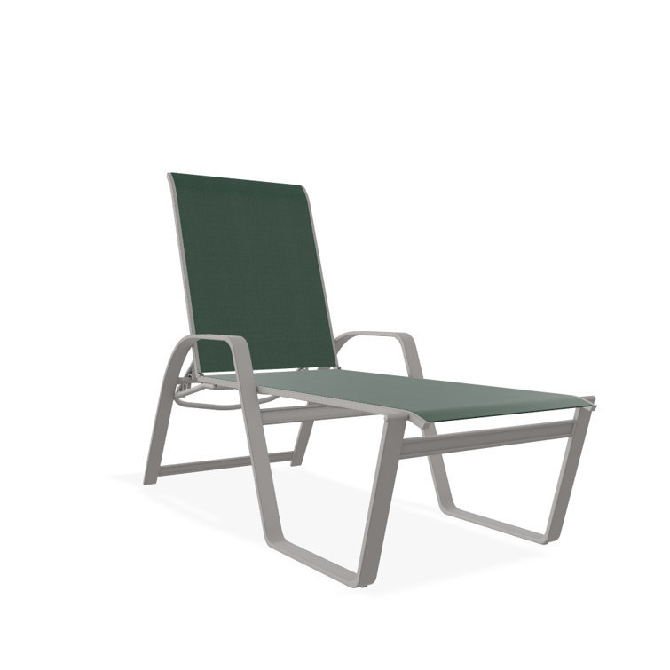 Holna Outdoor Rust-Resistant Metal Chaise Lounge