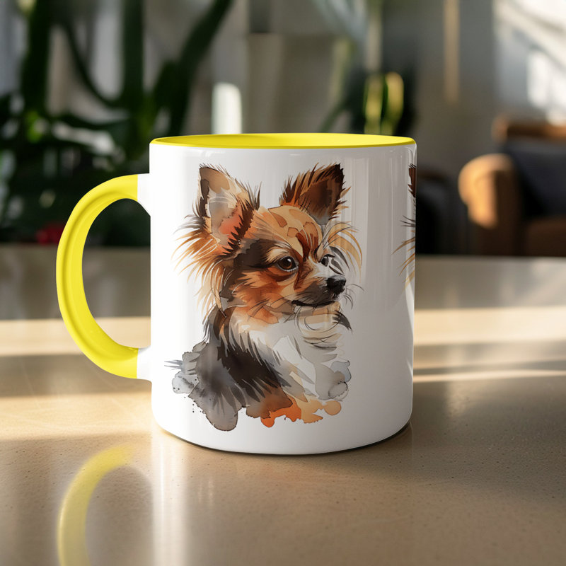 Mug, 3, Yellow