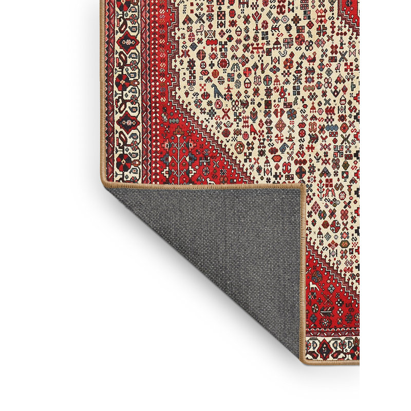 Tapis oriental rouge / beige, Rectangle 8 pi x 12 pi