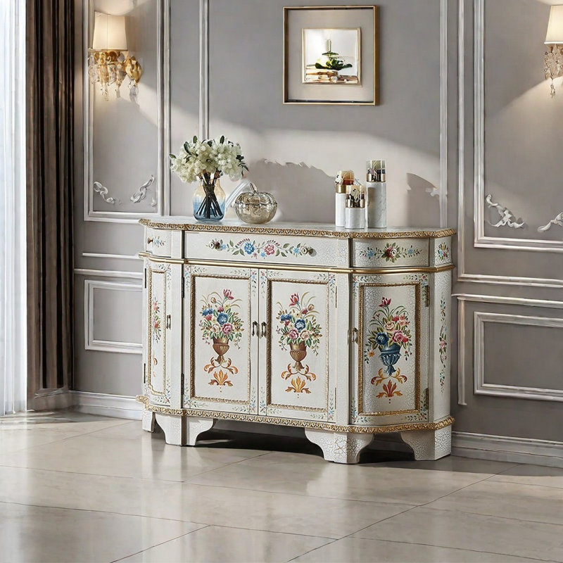 Buffet luxueux de style européen peint à la main.