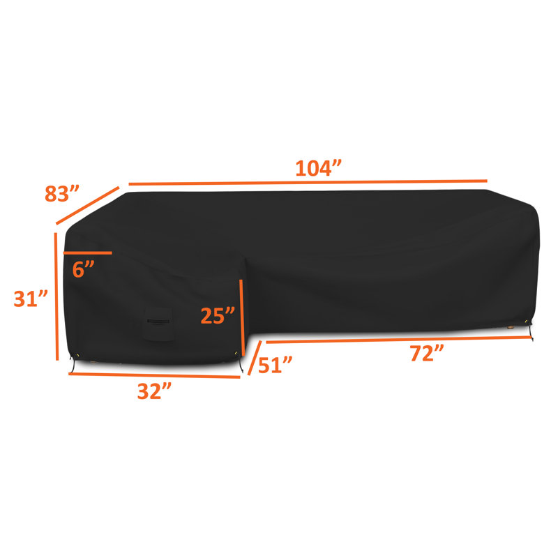 High Density Patio Sectional Sofa Cover, Waterproof UV & Weather Resistant Sofa/Couch Protector for Outdoor Sofa