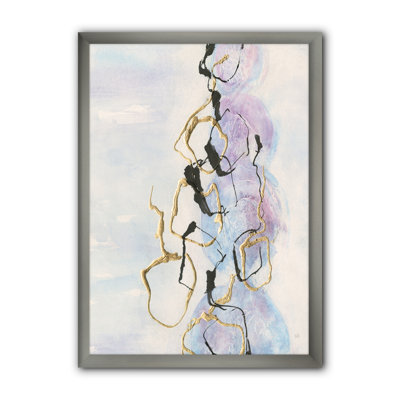 « gold lines on pastel i », reproduction d’image sur toile