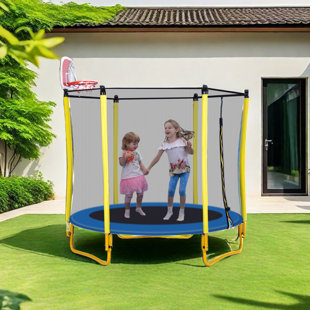 5.5' Round Trampoline with Safety Enclosure