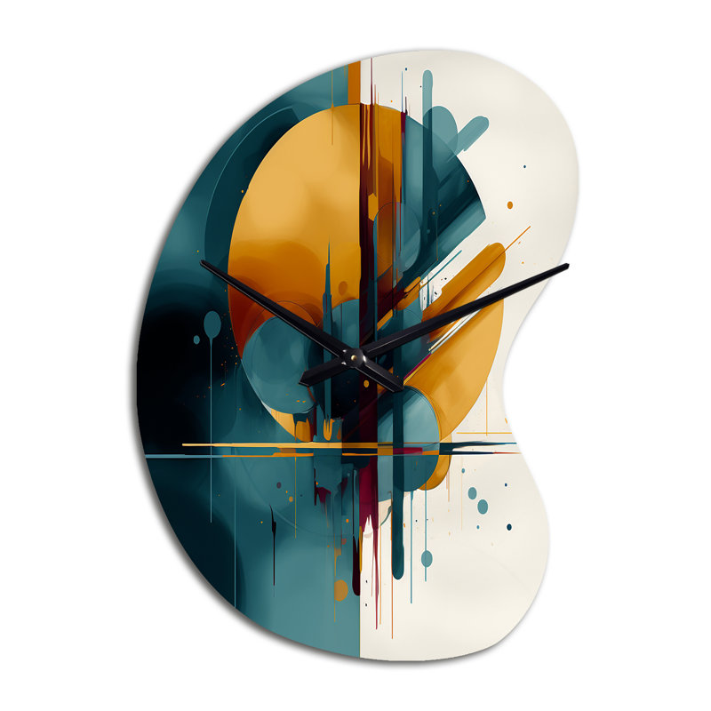 La géométrie de la lumière I - horloge murale géométrique en forme unique, horloge murale asymétrique moderne, Grand
