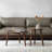 Walnut Solid Wood Round Coffee Table Sets