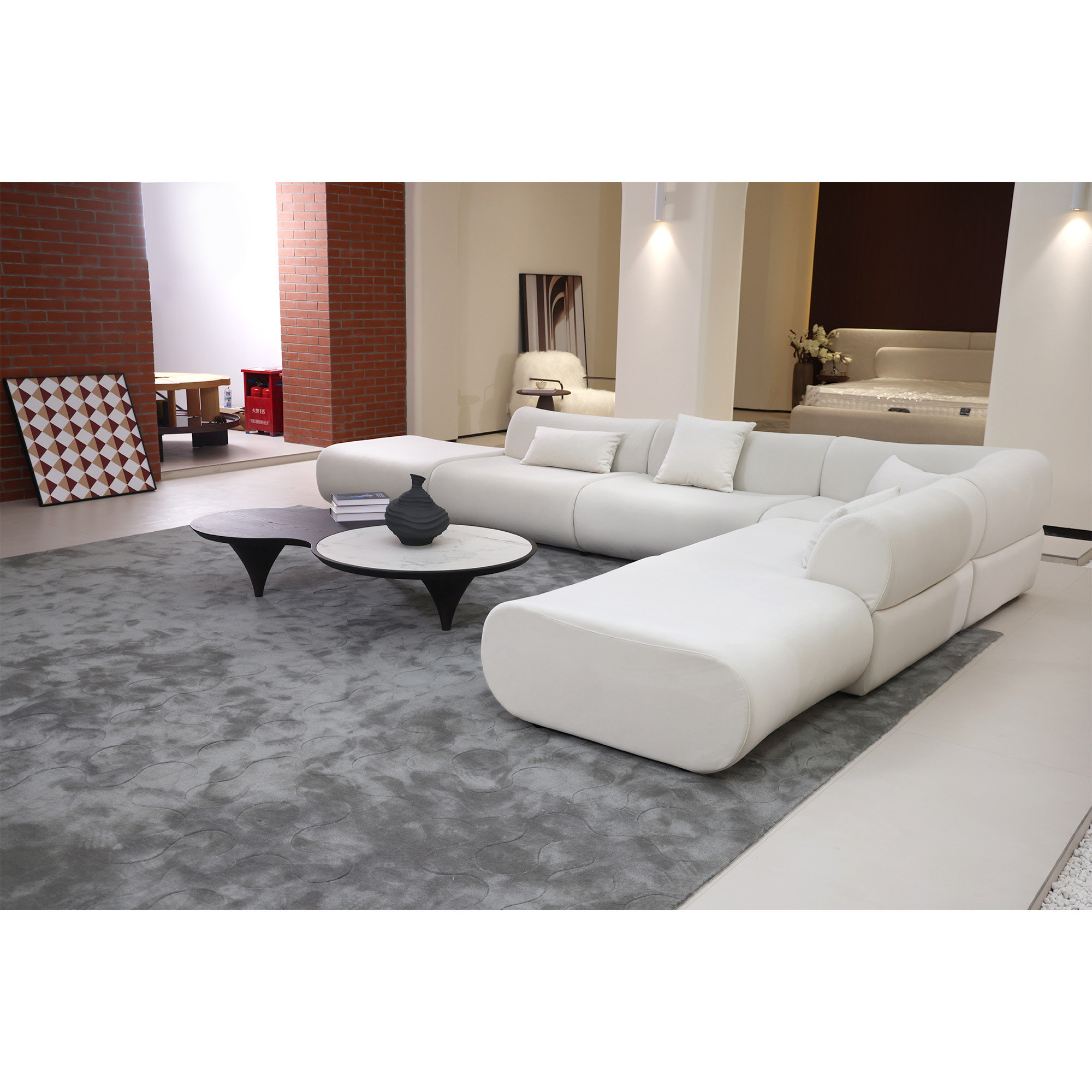 Vivienne Collection Luxury L-shape Sectional Sofa