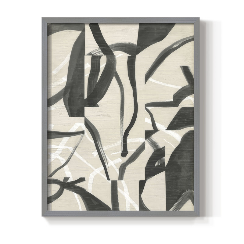 "Ink Maze I", H 30 po x l 24 po, Gris