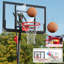 Panier de basketball extérieur réglable en hauteur avec roues, panneau en polycarbonate de 44 pouces pour les jeunes et les adultes, anneau de cour arrière - noir-130906503