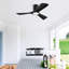 Ventilateur de plafond avec lumières Ventilateur de plafond encastré de 42 pouces avec télécommande, ventilateurs de plafond modernes à pales en ABS pour chambre à coucher / ferme / patio / intérieur, moteur à courant continu silencieux