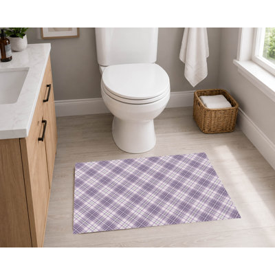 Tapis de toilette antidérapant et antidérapant Chinny Tartan