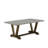 3-Piece Table Set Consists of a Dining Table and 2 Mid Century Modern Benches - Cement Table Top and Distressed Jacobean Finish-1860476366-1860476369-1860476367