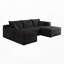 Canapé d'angle Cloud de 241 cm avec 1 pouf, canapé moderne rembourré, canapé confortable en forme de U pour salon, canapé d'angle profond-1320193948-1320193951