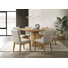 Towonna White 7 Piece 59"W Round Dining Table Set with Pedestal Base and Driftwood Finish Chairs