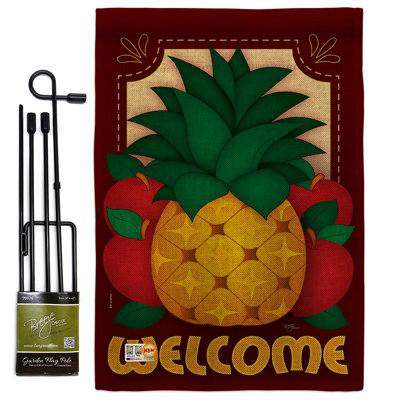 Fruit de la gastronomie à 2 faces en polyester 18,5 x 13 po Ensemble de drapeaux
