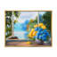 Bouquet de fleurs printanières sur un lac - reproduction d'art sur toile-1447328987-1447328991