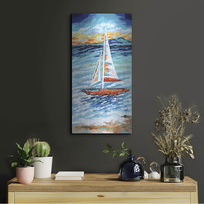 «Wind In My Sail II» par Carolee Vitaletti, H 24 po x l 12 po