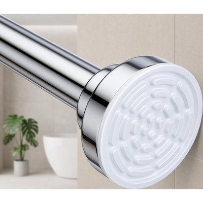 Silver Spring Tension Shower Rod, 32-80 Inches, Never Rust Non-Slip No Drilling Stainless Steel for Bathroom or Kitchen