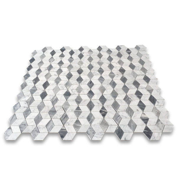 10" x 11" Marble Grid Mosaic Wall & Floor Tile