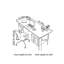 Ensemble de bureau et de chaises moyen-moyen