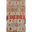 Tapis rayé à motif géométrique kilim 5 x 8