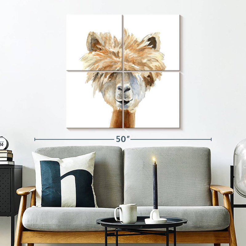 Brampt Llama With Bangs, 32" H x 32" W