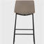 Chaise de bureau, tabouret de bar, bureau debout, bureau d'ordinateur, bureau, aspect cuir brun, métal noir, moderne, moderne-1030878623