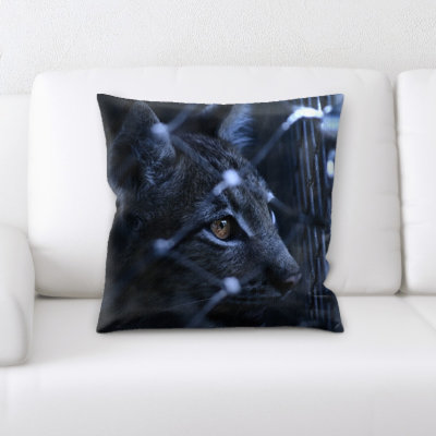 Coussin en jeté lynx