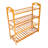 4-Tier Portable Bamboo Shoe Rack 12 Slats Natural Wood Color 26.8 Inch-1007414687
