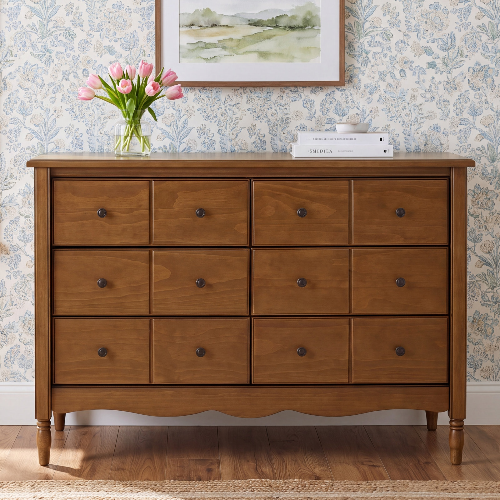 Liberty 6-Drawer Double Dresser, Forest Green