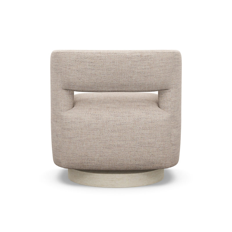 Crystle Swivel Barrel Chair, 3906-74, Sandstone