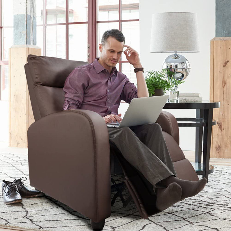 Fauteuil de massage en similicuir Udall, Similicuir brun