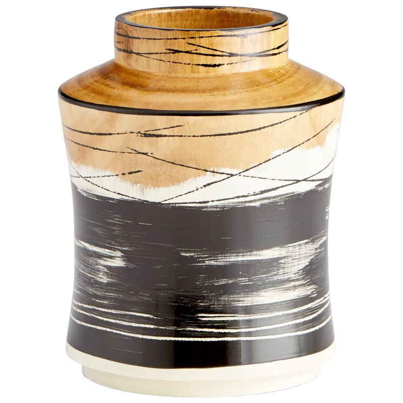 Snow Flake Wood Table Vase