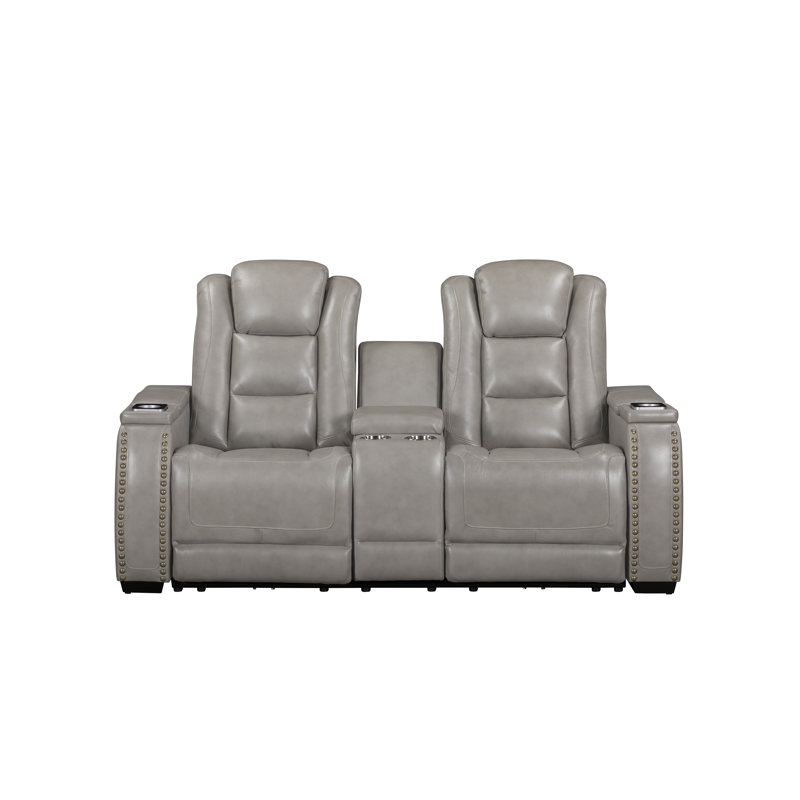 Causeuse inclinable électrique en cuir Breckenridge, Power - Touch Panel, P2