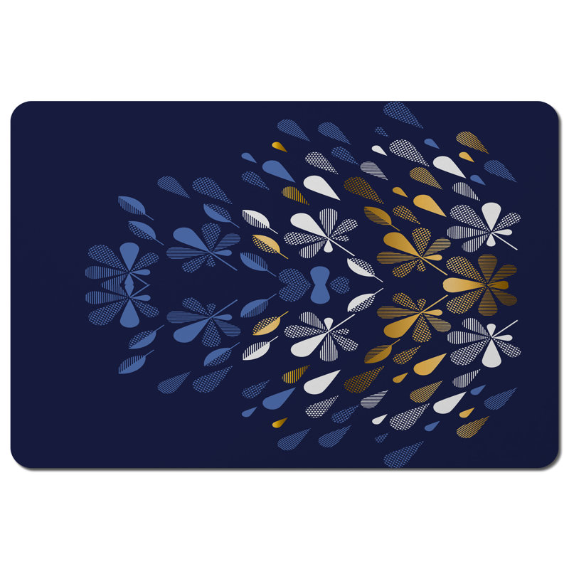 Crumpton Polyester-Coated Hardboard Floral Rectangle Placemat