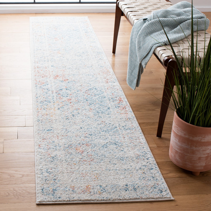 Tapis ivoire / terre cuite Dennison Southwestern, Tapis de couloir 2 pi x 11 pi