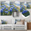 Hortensias dans un jardin en bord de mer I - hydrangées, impression murale-1429124547