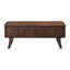 Table rectangulaire en placage de noyer avec 2 tablettes et portes en tambour pour la vie de style Mid-Century