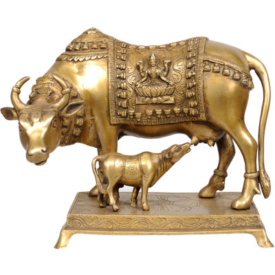 Vache marquée avec Ganesha et Lakshmi