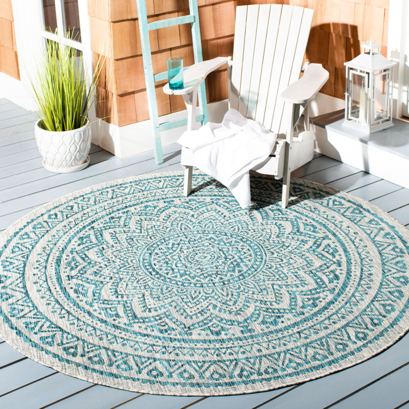 Tapis d'intérieur / extérieur Amedee Performance, Rond 6 pi 7 po