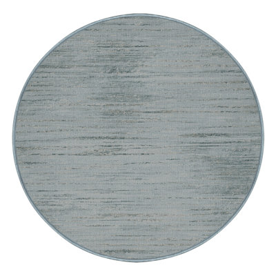 Machine Washable Abstract Blue Area Rug