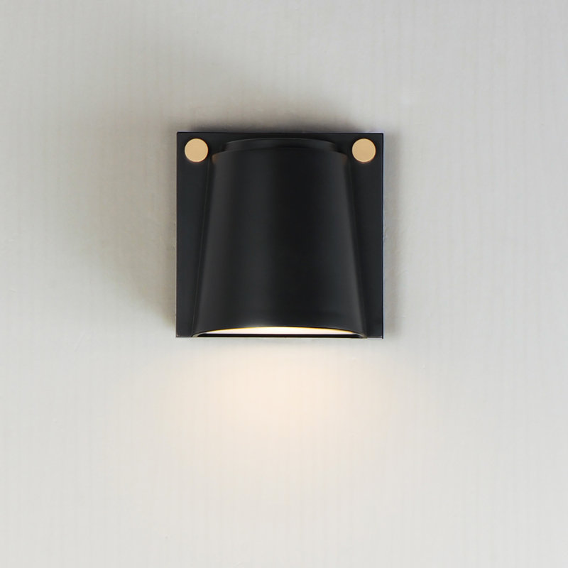 Rivet Aluminum LED Wall Light, 5.5" H x 5.5' W x 3.25" D