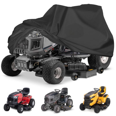 Riding Lawn Mower Cover - Lawn Tractor Covers Waterproof & Heavy Duty, 600D Outdoor Mower Cover Universal Fit With Storage Bag