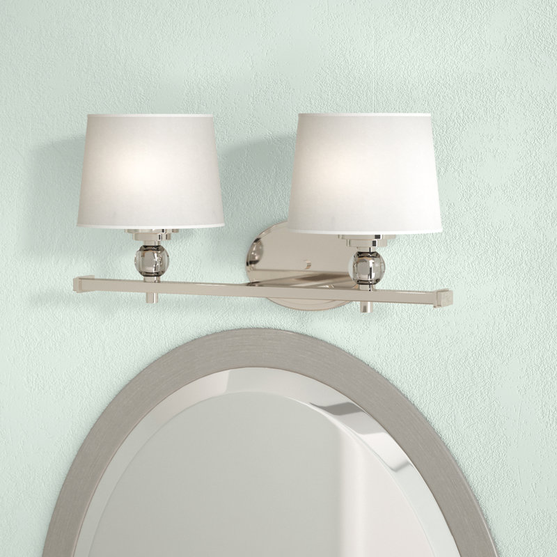 Éclairage pour meuble-lavabo à intensité variable Simran, Nickel poli